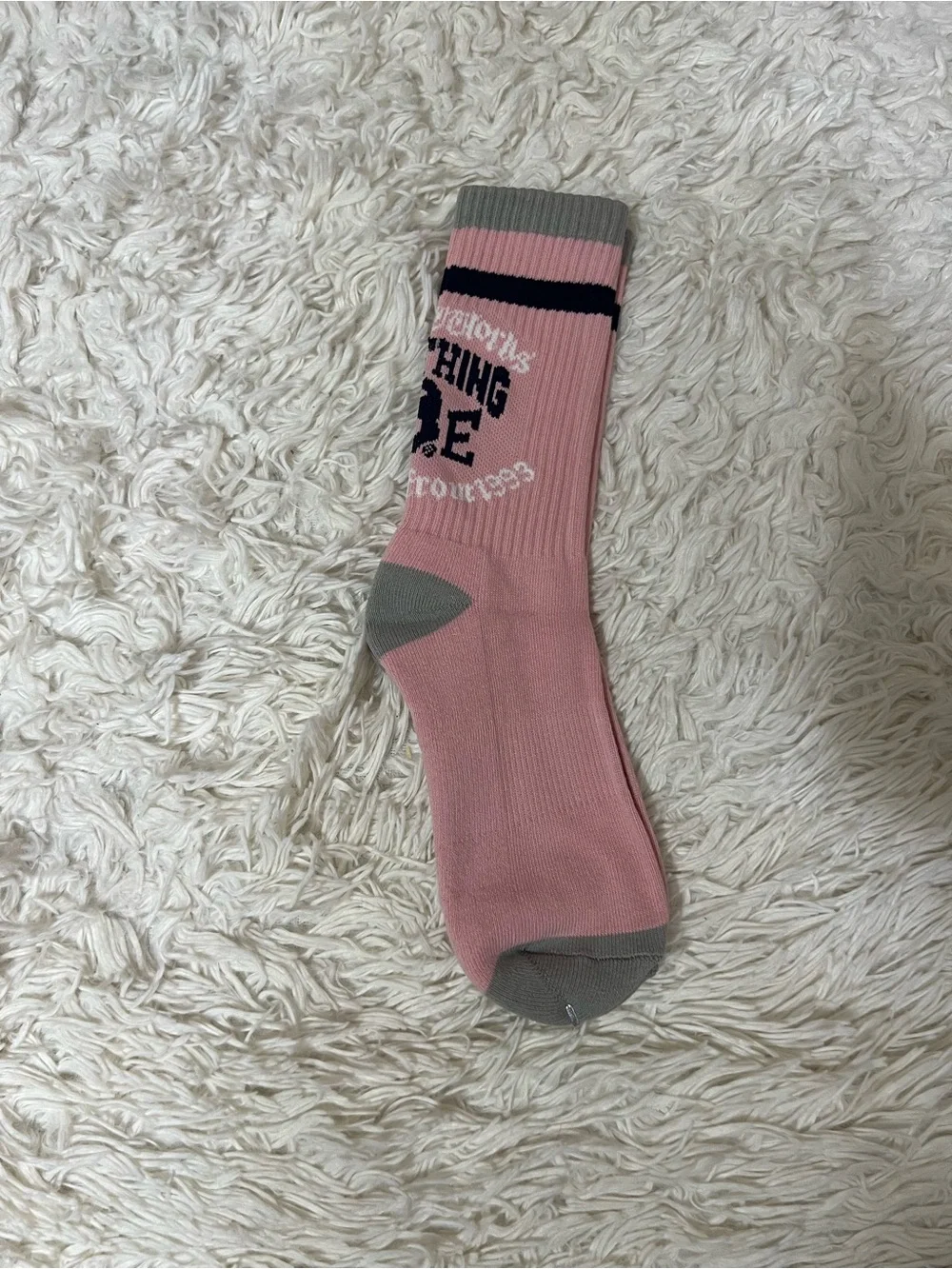 Bape crew socks logo striped men’s or women’s Unisex size 8-11